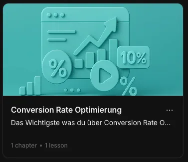 Conversion Rate Optimierung – 1 Lesson