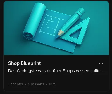 Shop Blueprint – 2 Lessons