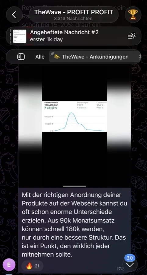 Community-Mitglied mit 100k+ Umsatz