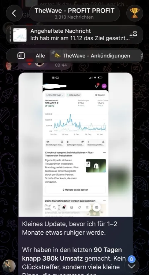 Community-Mitglied mit 100k+ Umsatz