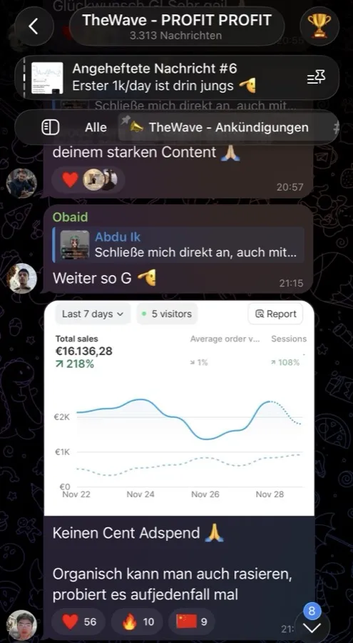 Community-Mitglied mit 10k+ Umsatz