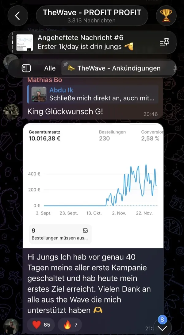 Community-Mitglied mit 4k-10k Umsatz